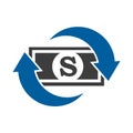 Money Turnover icon, dollar circulation - vector